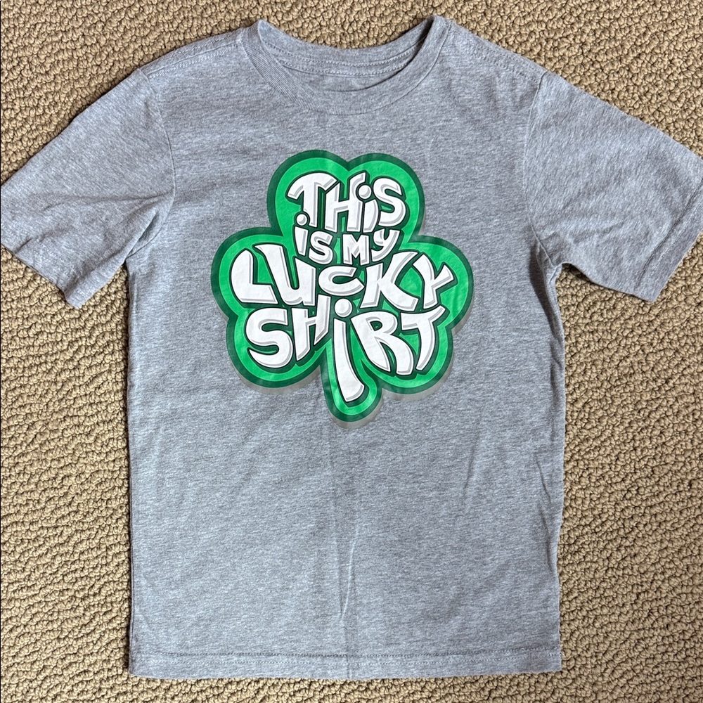 Kids Gray Lucky Clover T-Shirt